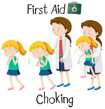 First aid for chocking Stock Illustration