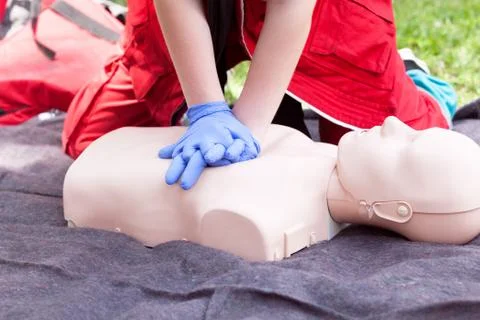 First aid. CPR. Foto stock