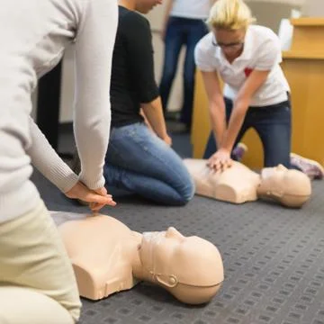 First aid CPR seminar. Foto stock