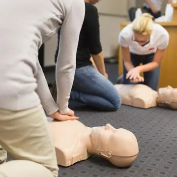 First aid CPR seminar. Foto stock