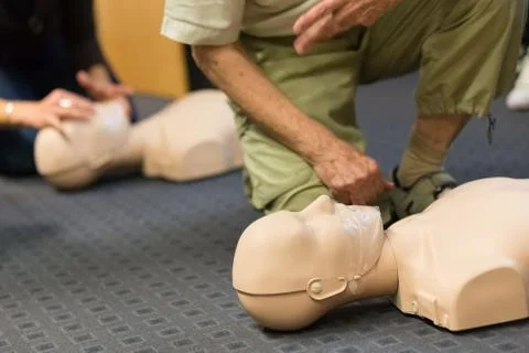 First aid CPR seminar. Foto stock