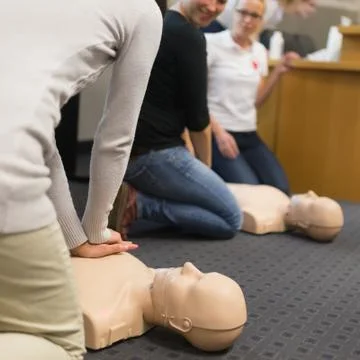 First aid CPR seminar. Foto stock