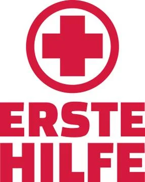 First aid cross german Stock Illustration