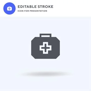 First Aid Cross icon vector, filled flat sign, solid pictogram isolated on wh Illustrazione stock