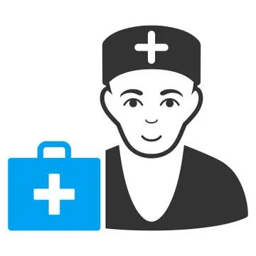 First-Aid Doctor Flat Icon Stock Illustration