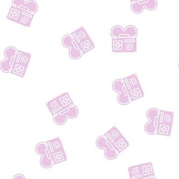 First aid glyph seamless pattern Stock Illustration