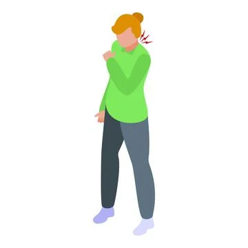 First aid help icon isometric vector. Pain sleep bed Ilustração Stock