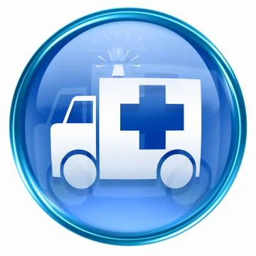 First aid icon blue, isolated on white background. 库存插图
