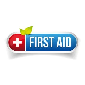 First Aid icon button vector Stock Illustration