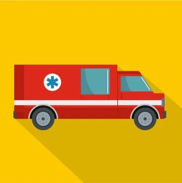 First aid icon, flat style Illustrazione stock