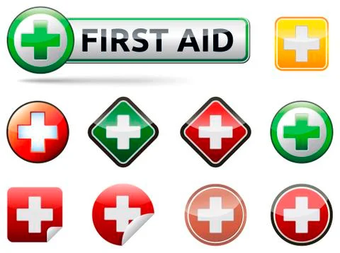 First aid icons Stock Illustration