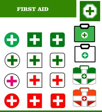 First aid icons Stock Illustration