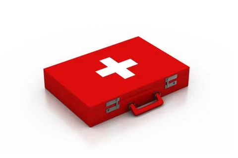 First aid kit. 3d Stock Illustration