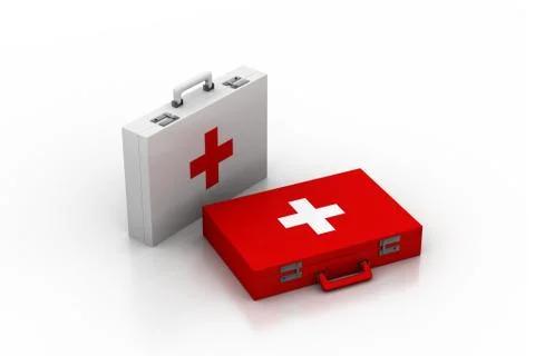 First aid kit. 3d Stock Illustration