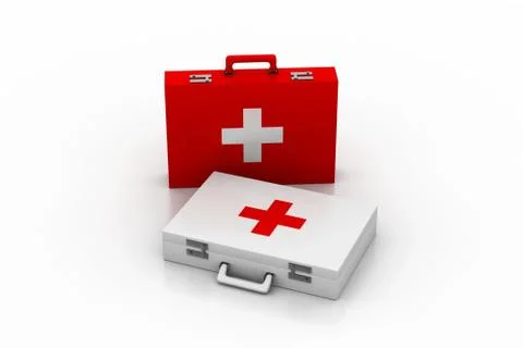 First aid kit. 3d Stock Illustration
