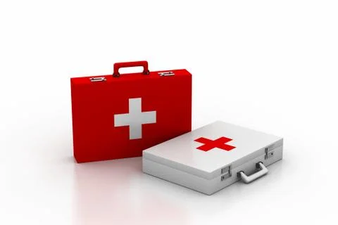 First aid kit. 3d Stock Illustration