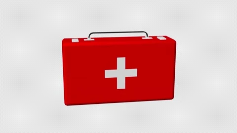 First Aid Kit With Alpha Channel 스톡 동영상 346737468