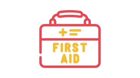 First aid kit box color icon animation Vídeos de archivo 327272327