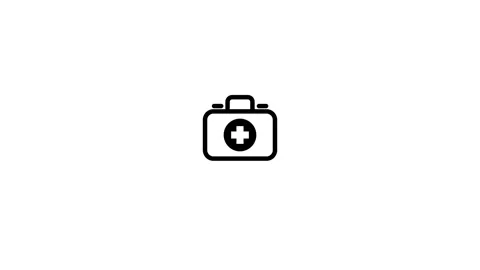 First aid kit box icon animation, Medicine box, Aid box, medicine, medicine.. Stock Footage 321997605