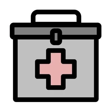 First aid kit - clean and modern pharmacy and medicine icon Stock-Illustration