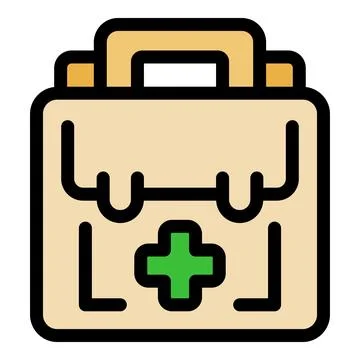 First aid kit closed and ready for emergency use Stockillustratie