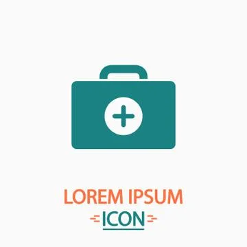 First aid kit computer symbol Stock Illustration