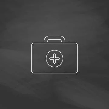 First aid kit computer symbol Illustrazione stock
