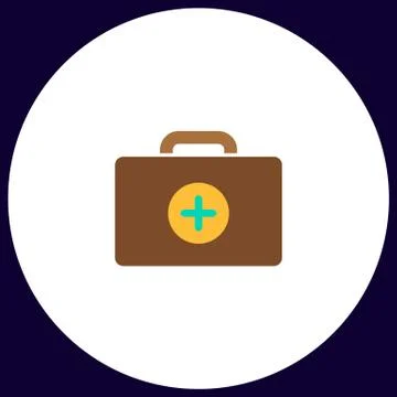 First aid kit computer symbol Illustrazione stock