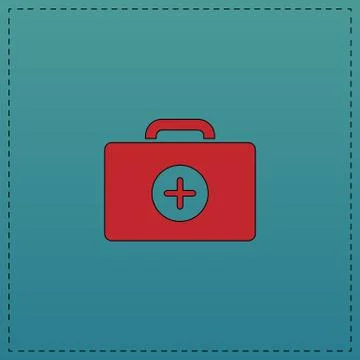 First aid kit computer symbol Illustrazione stock