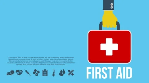 First aid kit concept footage Stock Footage