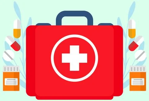 First Aid Kit Concept Illustration Stock Illustration