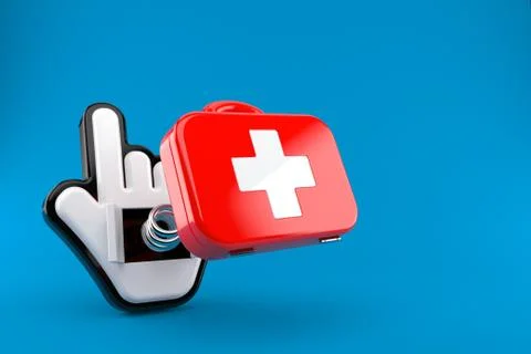 First aid kit with cursor Stock Illustration