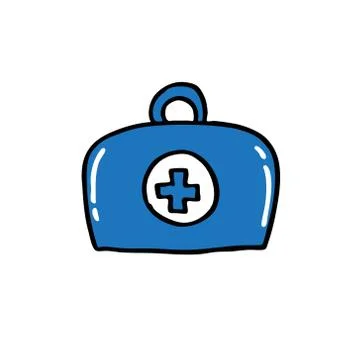 First-aid kit doodle icon, vector illustration Stock Illustration