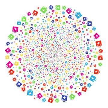 First Aid Kit Exploding Globula Illustration