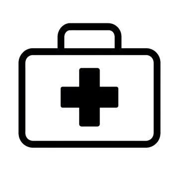 First aid kit Flat Icon Perfect for Web, App, UI Design, and Graphic Design. Stock Illustration