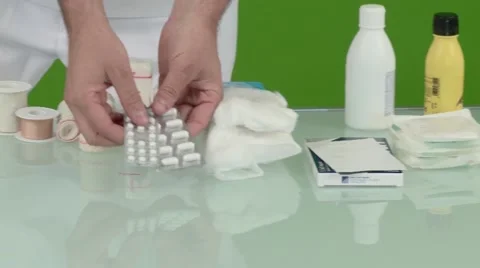 First aid kit Video stock 54807688