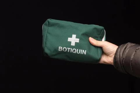 First aid kit, green first aid kit Stock Photos