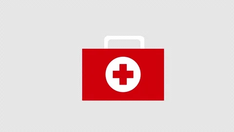 First aid kit icon concept loop animation video with alpha channel Video stock 270124136