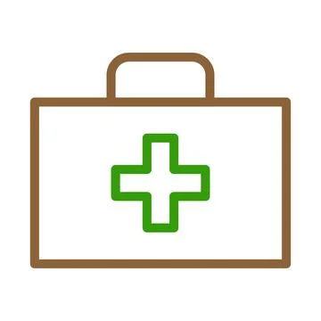 First aid kit icon. Concept of emergency, healthcare, and medical help. Ilustração Stock