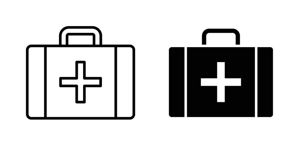 First aid kit icon for design projects and web UI イラスト素材