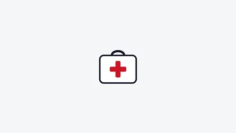 First Aid Kit Icon for Emergency Medical Assistance Stock Footage 347162875