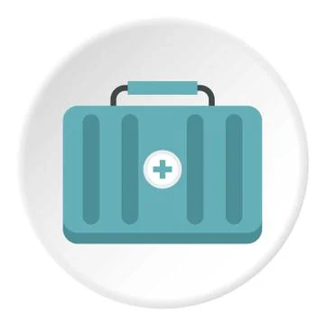 First aid kit icon, flat style イラスト素材
