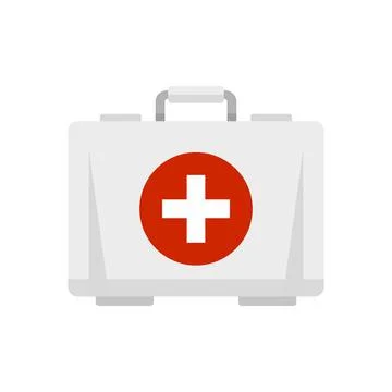 First aid kit icon flat isolated vector Stock Illustration