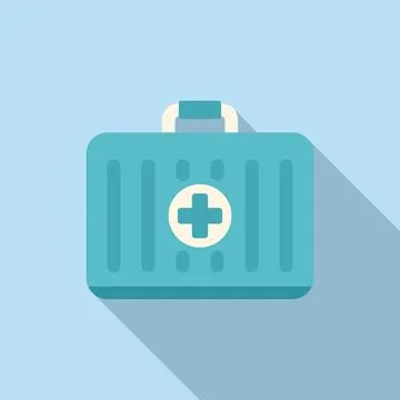 First aid kit icon flat vector. Sneeze person Stock Illustration