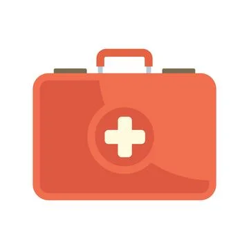 First aid kit icon flat isolated Stock Illustration