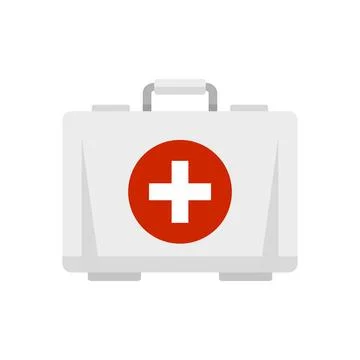 First aid kit icon flat isolated Stock Illustration