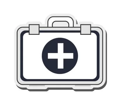 First aid kit icon Illustrazione stock