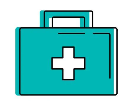 First aid kit icon isolated on white background. Vector Stock Illustration
