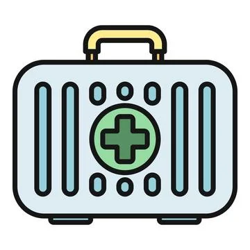 First aid kit icon representing medical emergency care イラスト素材