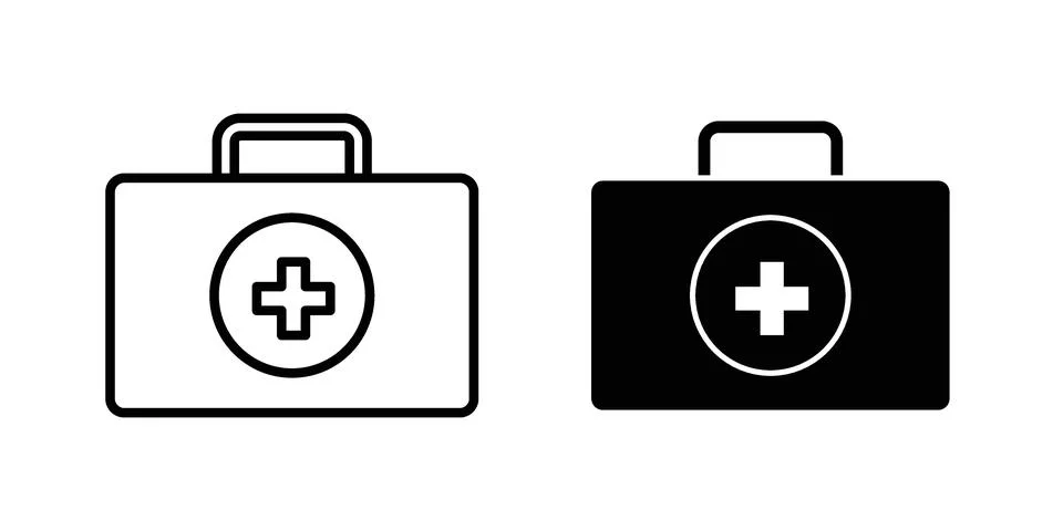First aid kit icon set. Vector EPS 10 イラスト素材